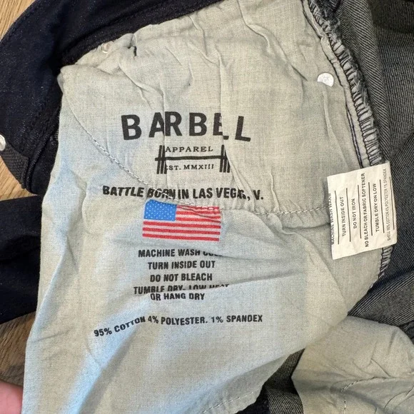 Barbell Apparel Mens Straight Athletic Fit Denim Jeans Dark Rinse 30x33 NWT - Picture 7 of 9